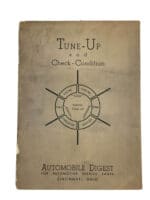 Tune Up And Engine Check Condition Automotive Digest 1930s Reference Book