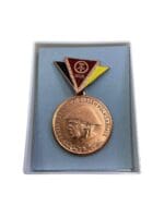 East German NVA Reservist Bronze Medal in Box of Issue Full Size East German NVA Reservist Bronze Medal in Box of Issue Full Size