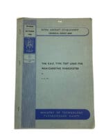 Cold War RAF Royal Aircraft Establishment Technical Report 68258 Reference Book