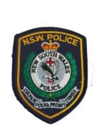 British New South Wales Blue Border Police Patch British New South Wales Blue Border Police Patch