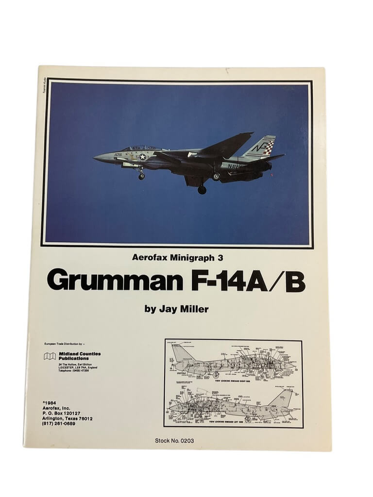 US USN USMC Aerofax Minigraph 3 Grumman F-14A/B Used Softcover Reference Book US USN USMC Aerofax Minigraph 3 Grumman F-14A/B Used Softcover Reference Book