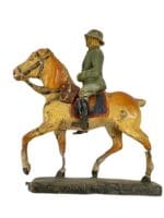 WW2 German Army Heer Cavalry Officer With Horse Lineol Toy Soldier