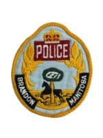 Canadian Brandon Manitoba Yellow Border Police Patch