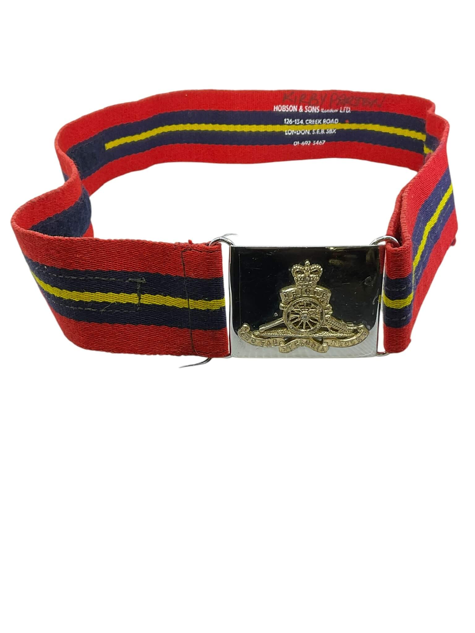 British Royal Artillery Stable Belt with Buckle Maker Hobson and Sons British Royal Artillery Stable Belt with Buckle Maker Hobson and Sons