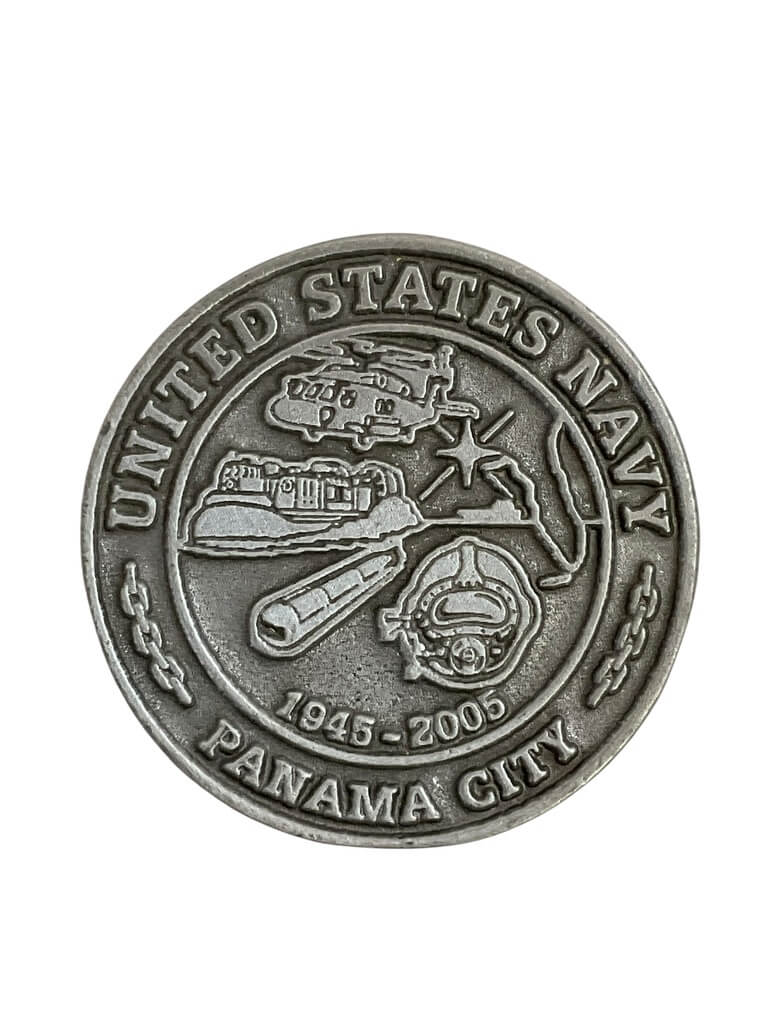 US Department of the Navy 60th Anniversary Commemoration Panama City 1945 to 2005 Challenge Coin US Department of the Navy 60th Anniversary Commemoration Panama City 1945 to 2005 Challenge Coin