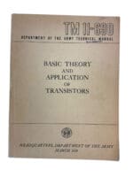 Post Korean War US Basic Theory & Application Of Transistors Reference Book