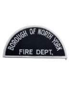 Canadian Borough of North York Ontario White Border Fire Department Patch Canadian Borough of North York Ontario White Border Fire Department Patch