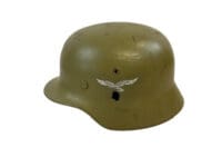 WW2 German Airforce Luftwaffe DAK Afrika Corps M40 Steel Helmet ET68 RESTORED FAKE