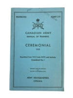 Canadian Army Manual of Training Ceremonial 1950 Used Softcover Reference Book