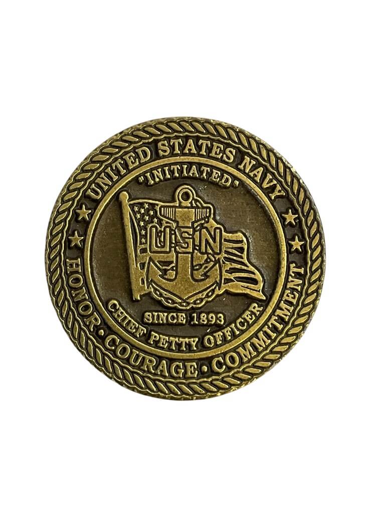 US USN Chief Petty Officers Association New Port Rhode Island Challenge Coin US USN Chief Petty Officers Association New Port Rhode Island Challenge Coin