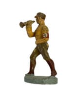 WW2 German Brownshirts SA Bandsman With Bugle Elastolin Toy Soldier 1