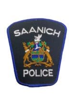 Canadian Saanich British Columbia Blue Border Police Patch