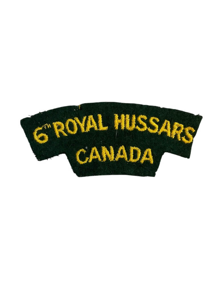 Canadian 6th Royal Hussars Shoulder Title Insignia Single Canadian 6th Royal Hussars Shoulder Title Insignia Single