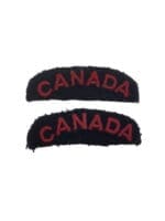 WW2 Canadian Navy RCN CANADA Shoulder Titles Insignia Pair