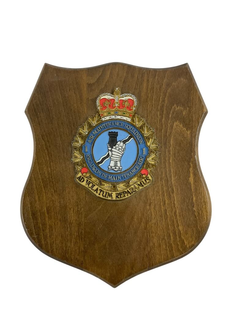 Royal Canadian Air Force RCAF Air Maintenance Squadron Wood Plaque 9 X 8 Inches Royal Canadian Air Force RCAF Air Maintenance Squadron Wood Plaque 9 X 8 Inches
