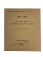 WW1 British Plymouth Memorial Part 5 1917 Used Softcover Reference Book