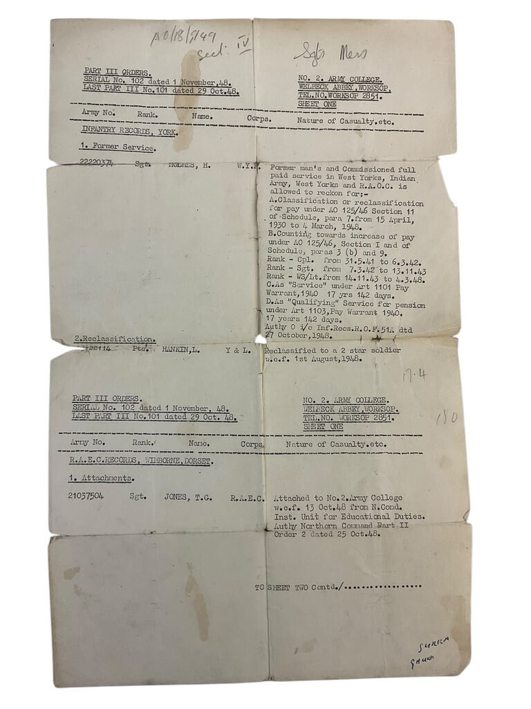 WW2 British Medal Group West Yorkshire Regiment with Regular Army Long Service Medal Lt Holmes RAOC and Paperwork WW2 British Medal Group West Yorkshire Regiment with Regular Army Long Service Medal Lt Holmes RAOC and Paperwork