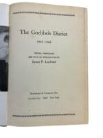 WW2 German The Goebbels Diaries 1942 to 1943 Used Hardcover Reference Book