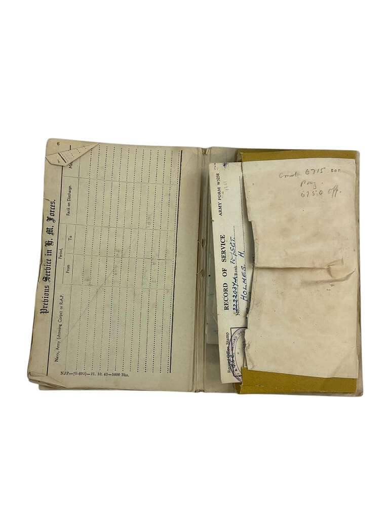 WW2 British Medal Group West Yorkshire Regiment with Regular Army Long Service Medal Lt Holmes RAOC and Paperwork WW2 British Medal Group West Yorkshire Regiment with Regular Army Long Service Medal Lt Holmes RAOC and Paperwork