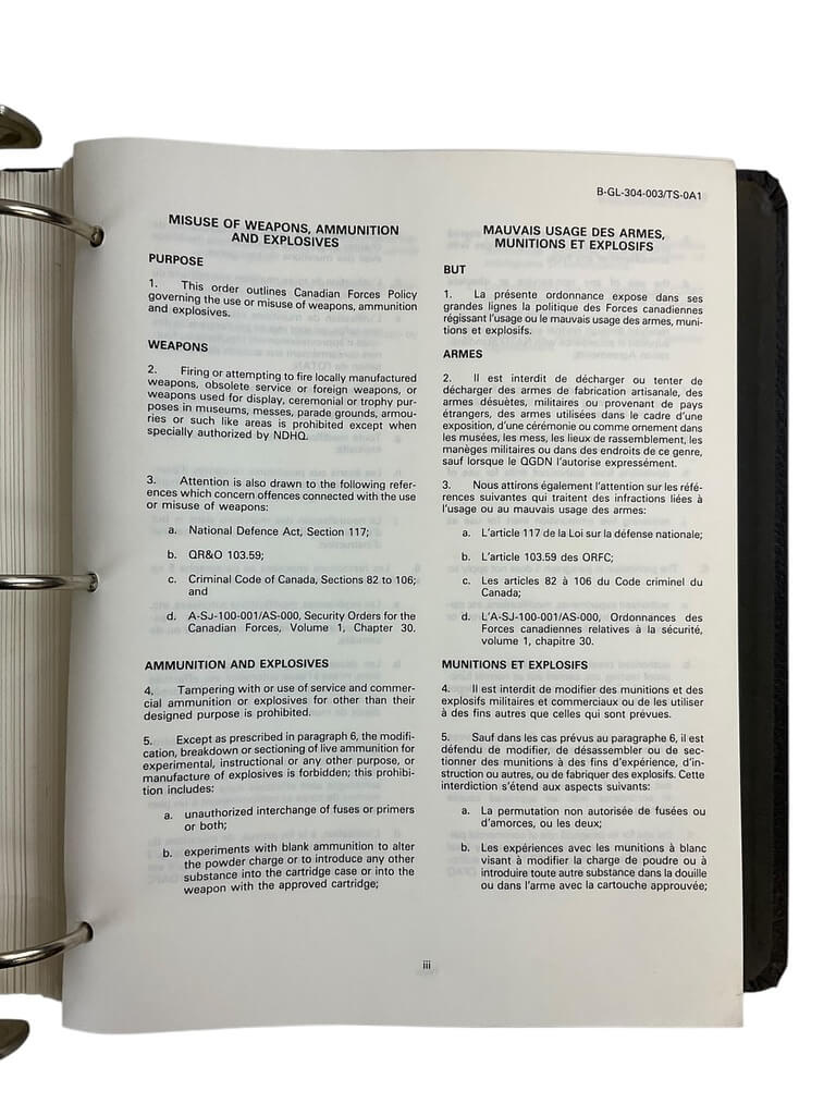 Canadian Forces Misuse Weapons Ammunition and Explosives Manual Reference Book Canadian Forces Misuse Weapons Ammunition and Explosives Manual Reference Book