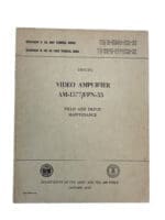 US Army Video Amplifier AM-1577/FPN-33 Maintenance 1959 Reference Book