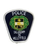 Canadian Salaberry De Valleyfield Quebec White Border Shirt Police Patch Canadian Salaberry De Valleyfield Quebec White Border Shirt Police Patch