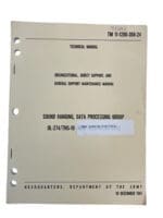 US Army Sound Ranging Maintenance 1981 Reference Book