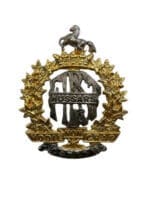 WW2 Canadian 1st Hussars Officers Cap Badge JR Gaunt Maker Marked