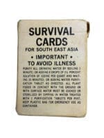 US Vietnam Survival Cards In Box Dated 1968