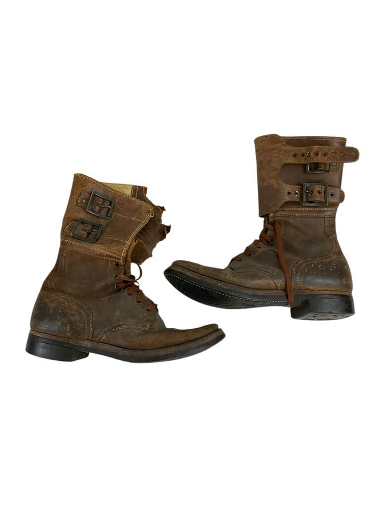WW2 US Army M43 Double Buckle Combat Boots With Spare Cuffs WW2 US Army M43 Double Buckle Combat Boots With Spare Cuffs