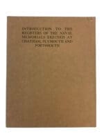 WW1 British Naval Memorials Erected at Chatham, Plymouth and Portsmouth Used Softcover Reference Book