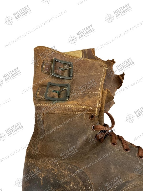 WW2 US Army M43 Double Buckle Combat Boots With Spare Cuffs - Military ...