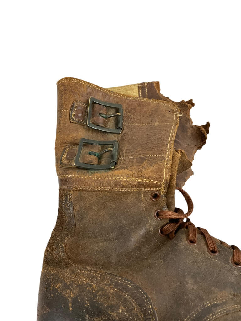 WW2 US Army M43 Double Buckle Combat Boots With Spare Cuffs WW2 US Army M43 Double Buckle Combat Boots With Spare Cuffs