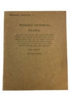 WW1 British Pozieres Memorial France Part Eight Pigney-Sims Used Softcover Reference Book