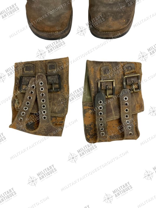 WW2 US Army M43 Double Buckle Combat Boots With Spare Cuffs - Military ...