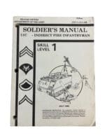 Cold War US Army Indirect Fire Infantryman Skill 1 Reference Book