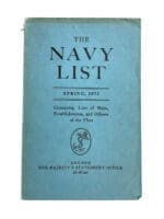 British The Navy List Spring 1972 Softcover Reference Book