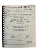 US Army Engine Gasoline Standard Models 1965 Manual Reference Book Copy