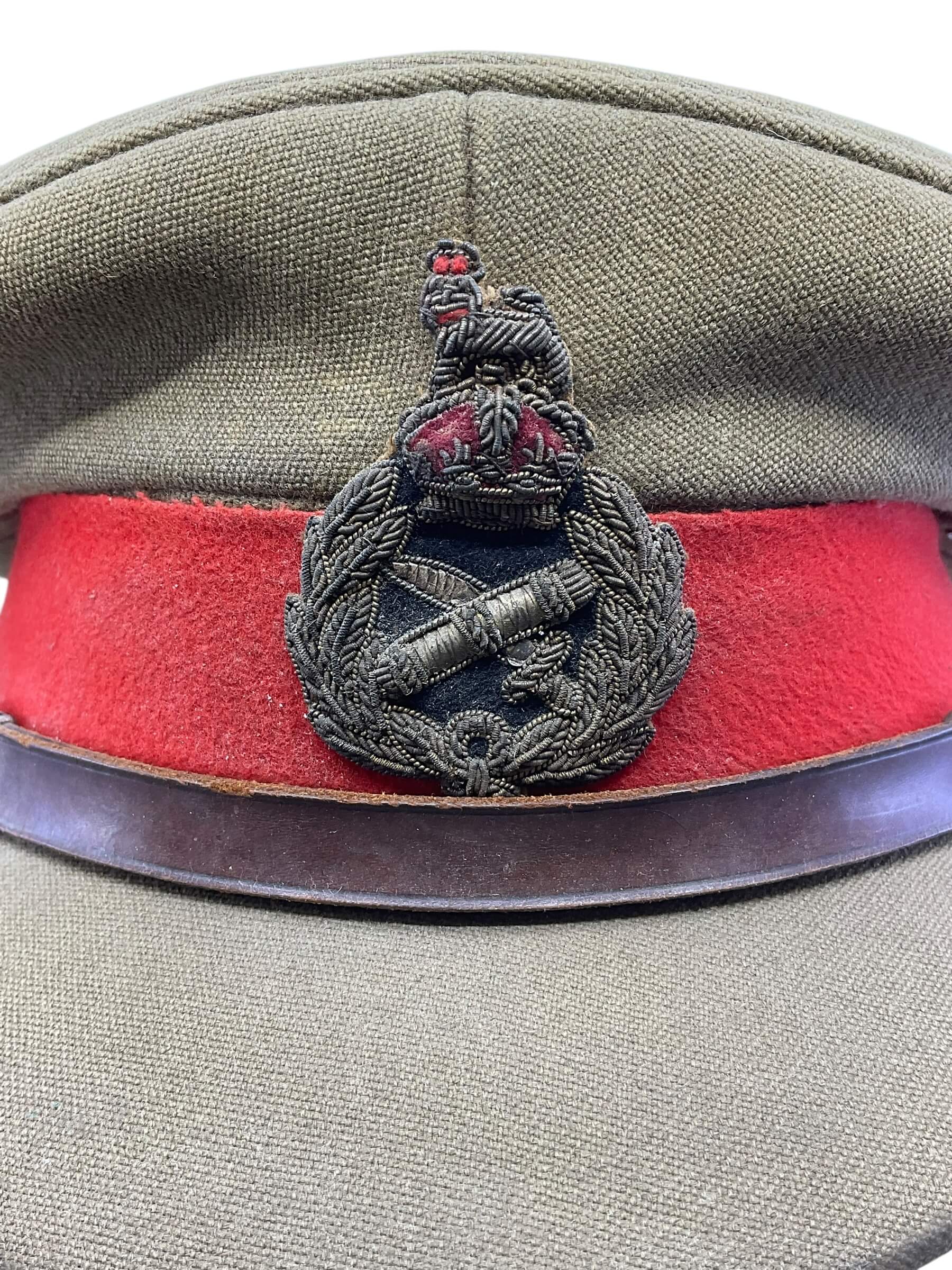 WW2 Canadian General Guy Simonds Khaki Peak Cap Hat WW2 Canadian General Guy Simonds Khaki Peak Cap Hat