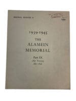 WW2 British The Alamein Memoria Part 9 Air Forces 1939 to 1945 Used Softcover Reference Book