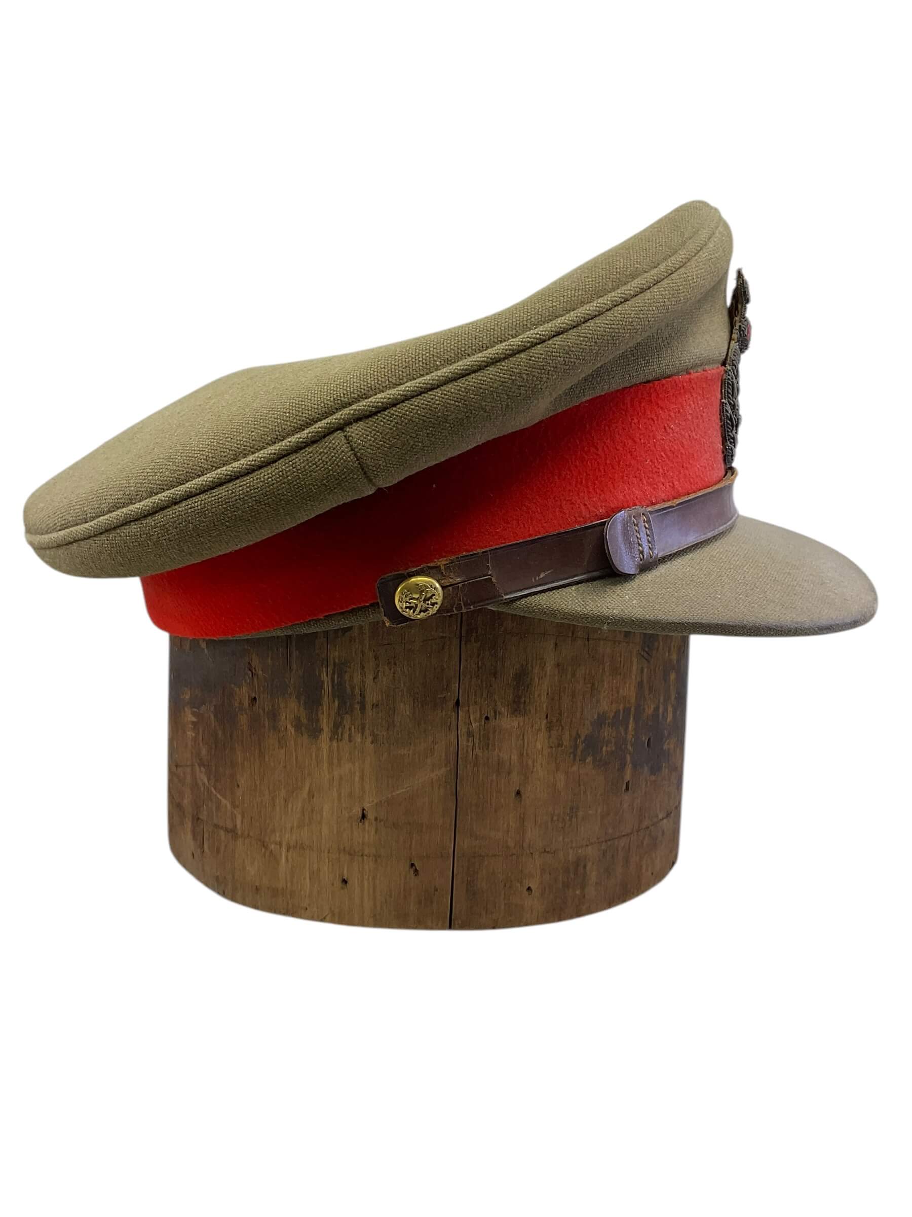 WW2 Canadian General Guy Simonds Khaki Peak Cap Hat WW2 Canadian General Guy Simonds Khaki Peak Cap Hat