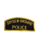 Canadian Dryden Ontario Yellow Border Police Patch Canadian Dryden Ontario Yellow Border Police Patch