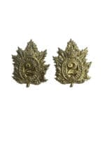 Canadian Forces Queen's Own Rifles QOR Collars Insignia Pair