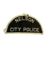 Canadian Nelson City British Columbia White Border Police Patch Canadian Nelson City British Columbia White Border Police Patch