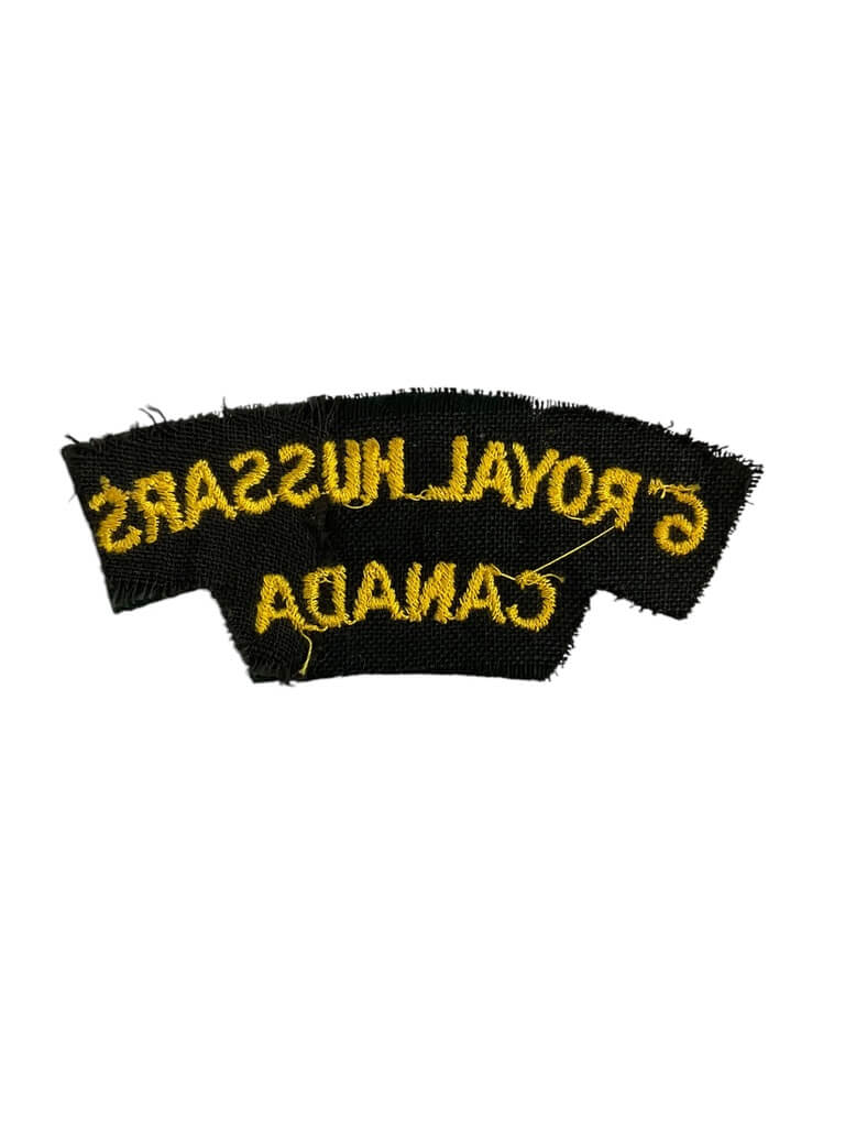 Canadian 6th Royal Hussars Shoulder Title Insignia Single Canadian 6th Royal Hussars Shoulder Title Insignia Single