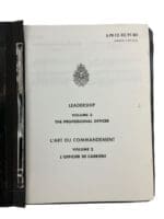 French Canadian Leadership Commandement 2 Professional Officer Reference Book