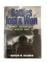 WW2 British US German Battles Lost and Won Hanson W Baldwin HC Reference Book