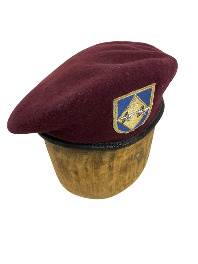 US Army Major General E. R. Ochs Maroon Beret and Swagger Stick US Army Major General E. R. Ochs Maroon Beret and Swagger Stick