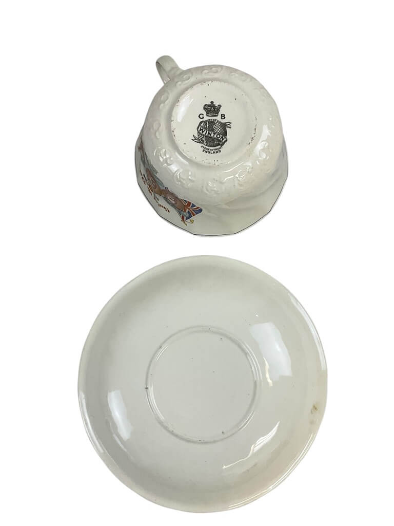 WW1 British BEF Commemorative Tea Cup and Saucer Large WW1 British BEF Commemorative Tea Cup and Saucer Large