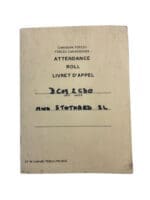 Cold War Era Canadian 2nd Commando Attendance Roll Log Book 1966 Print
